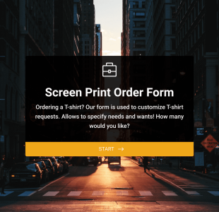 Screen Printing Order Form Template
