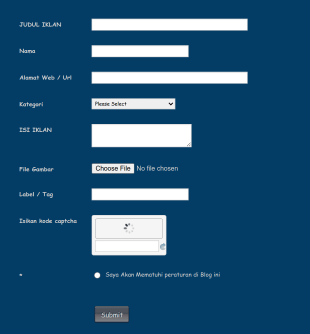 Sebar Iklan Gratis Tanpa Daftar Form Template