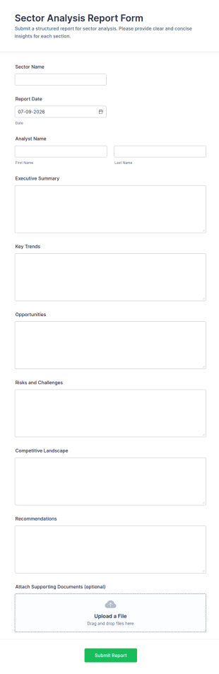 Sector Analysis Report Form Template
