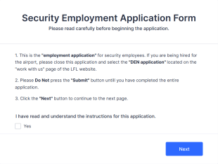 Security Employment Application Form Template