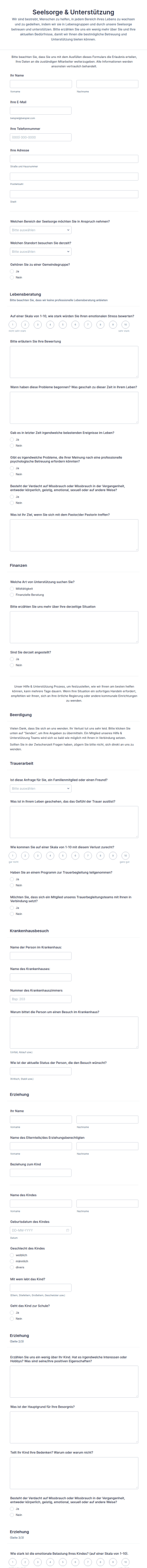 Seelsorge Und Unterstützung