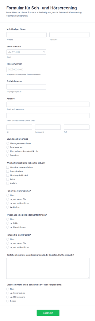 Seh Und Hörscreening Umfrage