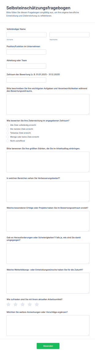 Selbsteinschätzungsfragebogen