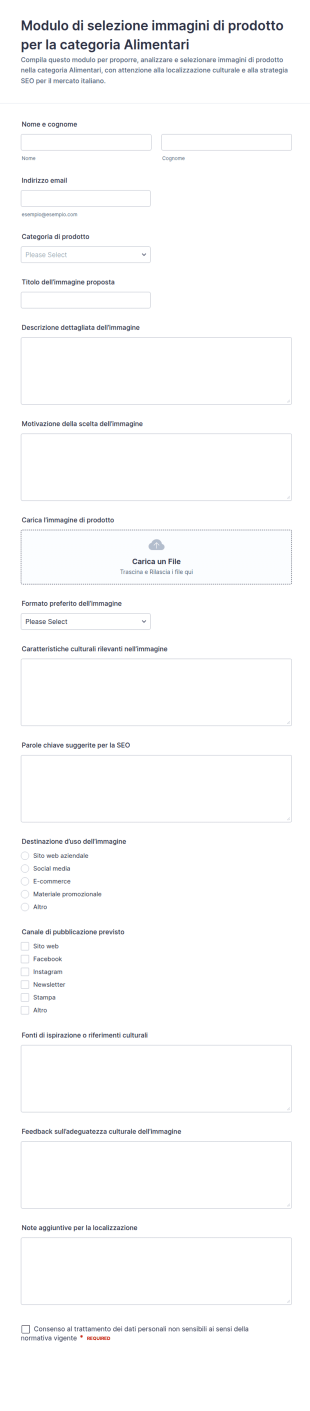Selezione Immagine Prodotto