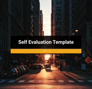 Self Evaluation Template Form Template