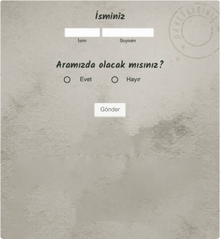 Selin Öykü & İbrahim Evlilik Form Template