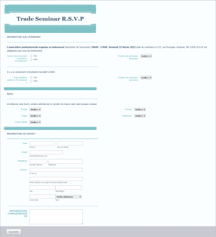 Séminaire RSVP Form Template