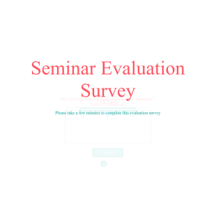 Convention Evaluation Survey Form Template
