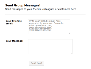 Send Group Messages Form Template