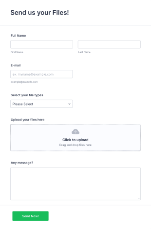 Send Your Files Form Template
