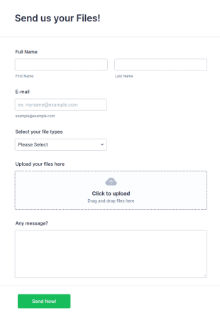 Send Your Files Form Template