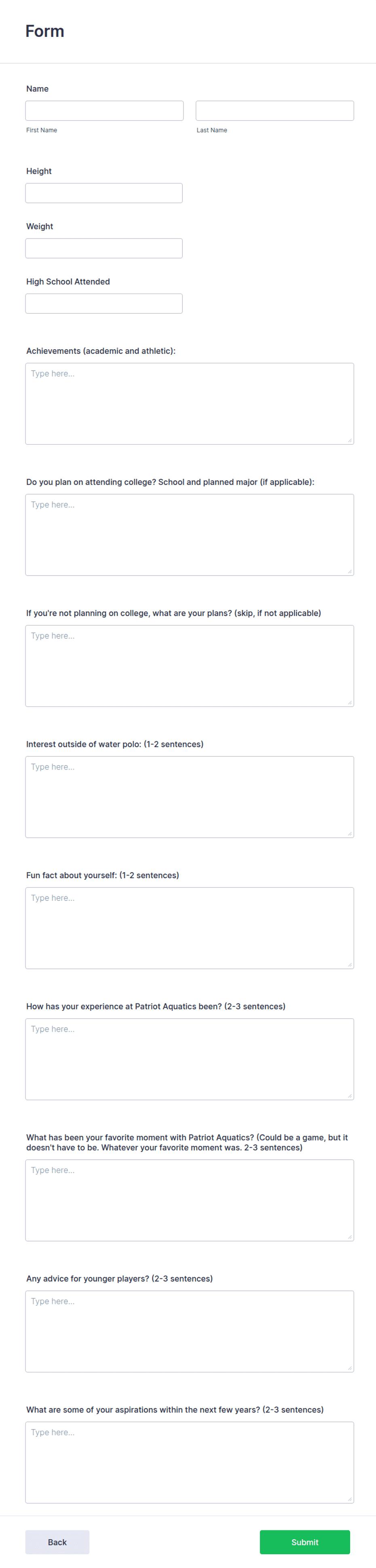 Senior Spotlight Form Template Jotform