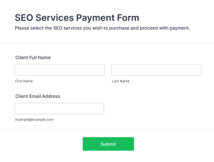 SEO Services Payment Form Template