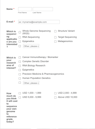 Sequencing Application Form Template