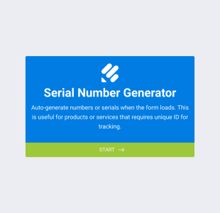 シリアル番号自動生成フォーム Form Template