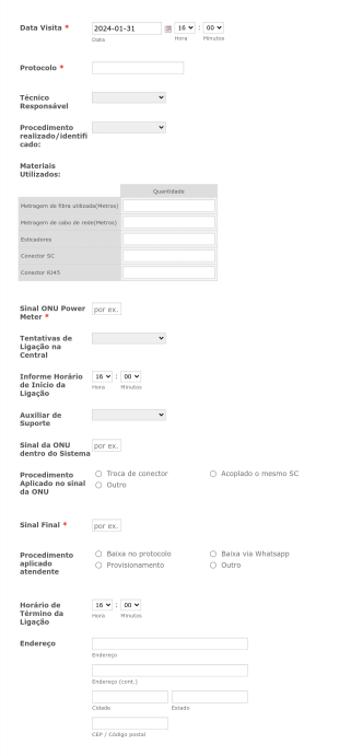 Service Order Form Template In Portuguese