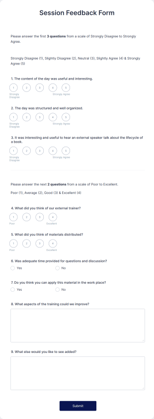 Learner Feedback Form Template | Jotform