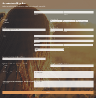 Seurakunnan Liittymislomake Form Template
