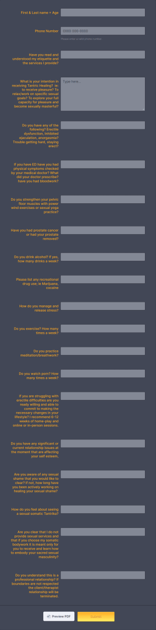 Sexual Awareness Survey Form Template