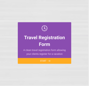 Seyahat Kayıt Form Template