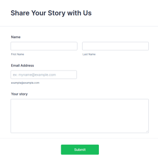 Share A Story Form Template
