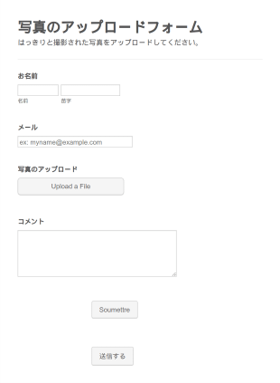 ファイルの添付フォーム Form Template
