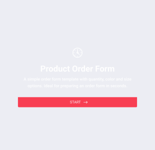 商品注文フォーム Form Template