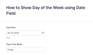 Show Day Of The Week Form Template
