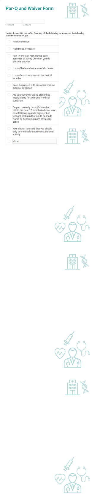 SigginsTraining Online Par Q And Waiver Form Template