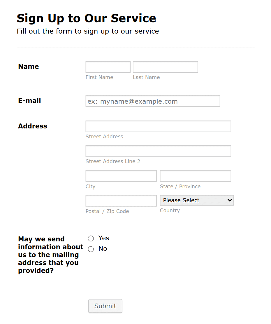 Sign Up Form Template | Jotform