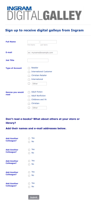 Sign Up Form Template