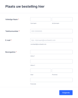 Simpel Bestelformulier Form Template