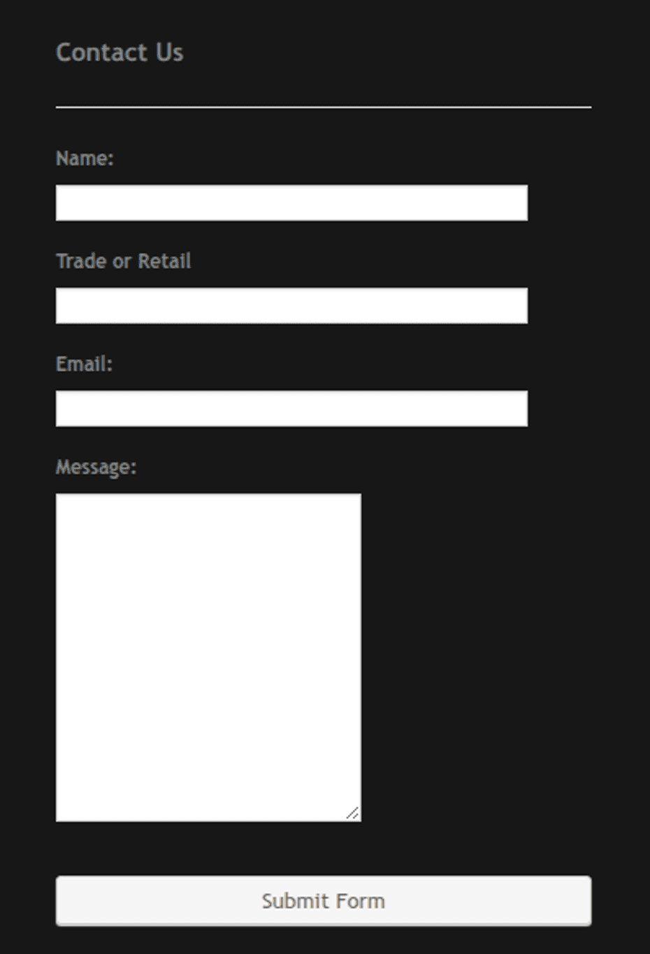 Simple Dark Themed Contact Form Template | Jotform
