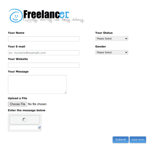 Simple Business Contact Form Freelancer Form Template