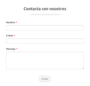 Simple Contact Form In Spanish Form Template