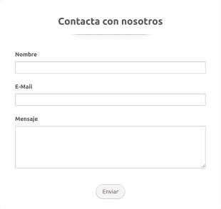Simple Contact Form In Spanish Form Template