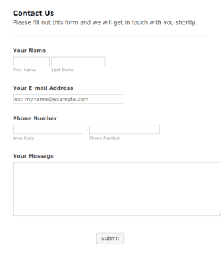 Simple Contact Form Service