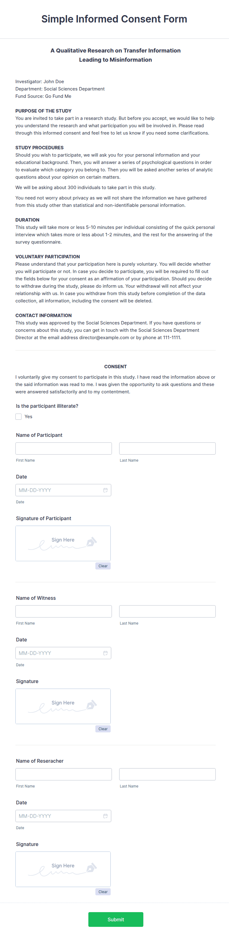 Informed Consent Form