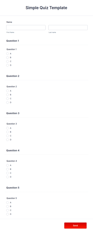 Simple Quiz Template