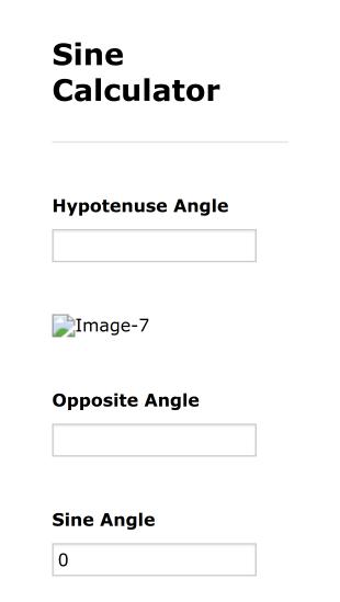 Sine Calculator Form Template