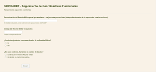 SINFRADEF Seguimiento De Coordinadores Funcionales 1 Form Template