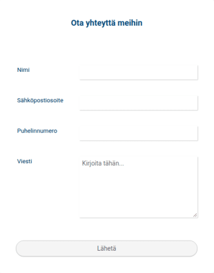 Sininen Taivas Yhteydenottolomake