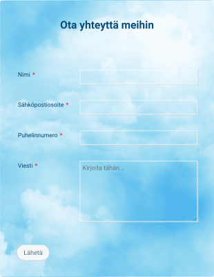 Sininen Taivas Yhteydenottolomake
