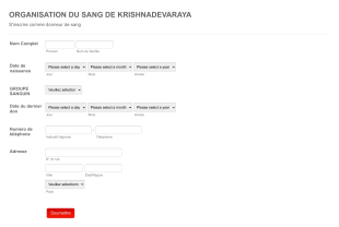 S'inscrire Comme Donneur De Sang Form Template