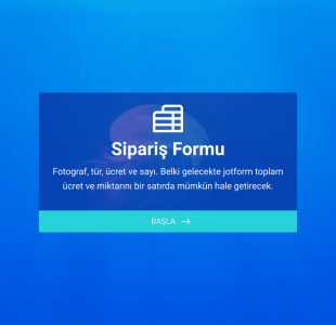 Sipariş Form Template