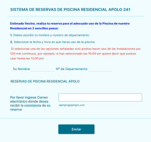 Sistema De Reservas Piscina Residencial Apolo 241