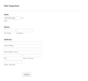 Site Inspection V1 Form Template