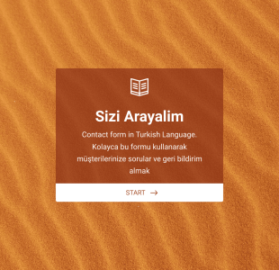 Sizi Arayalım İletişim Form Template