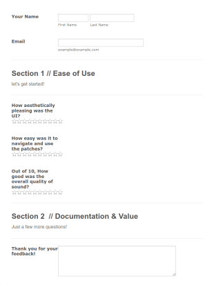 SK50D Feedback Program Form Template
