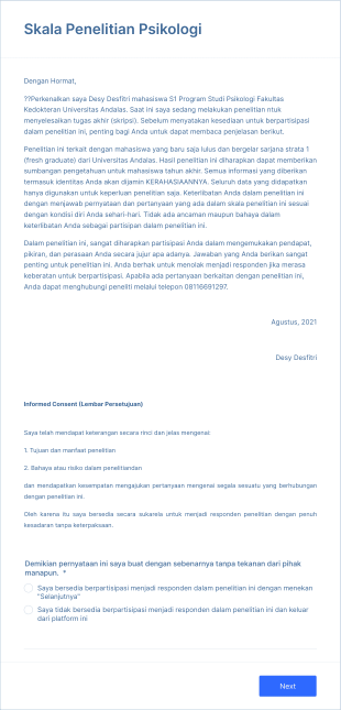 Skala Penelitian Psikologi